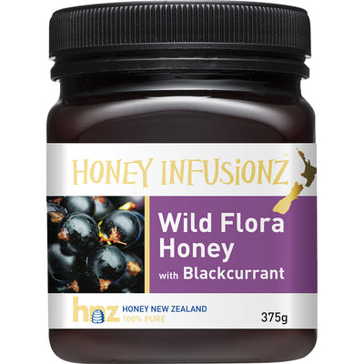 Honey Infusionz Wild Flora Honey with Blackcurrant 375g